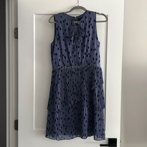 BR grey-blue dot dress